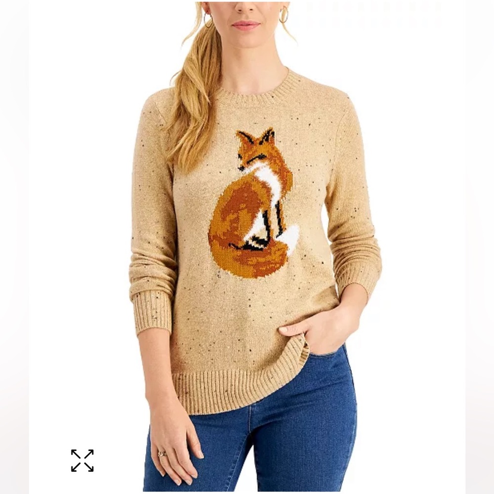 Charter Club Tan Fox Sweater